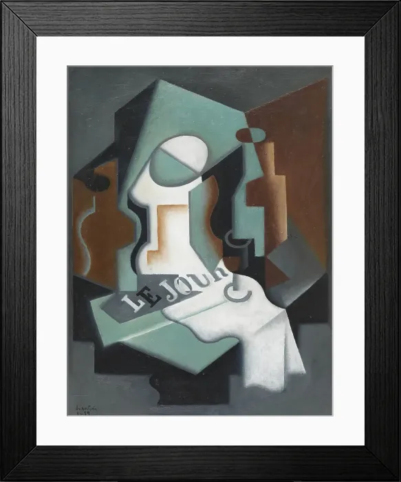 Framed Print : Bottle and Fruit-Dish, 1919. Creator: Juan Gris Framed Print : Bottle and Fruit-Dish, 1919. Creator: Juan Gris