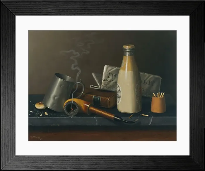 Framed Print : Materials for a Leisure Hour, 1879. Creator: William Michael Harnett Framed Print : Materials for a Leisure Hour, 1879. Creator: William Michael Harnett