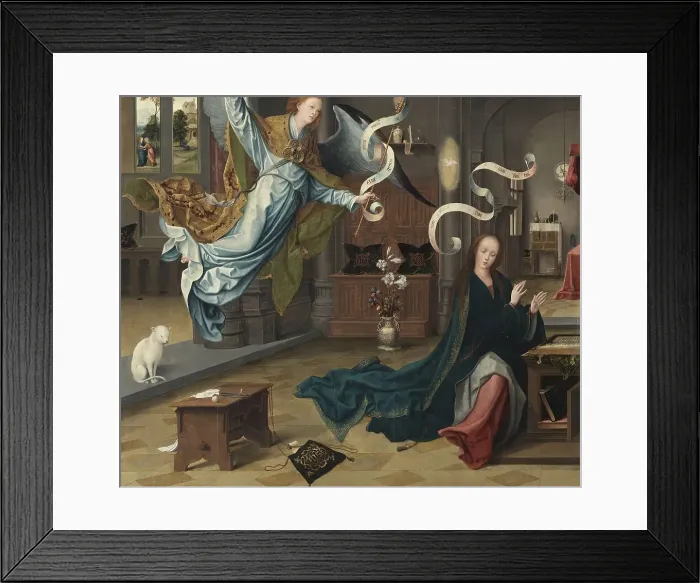 Framed Print : The Annunciation, 1520. Creator: Jan de Beer Framed Print : The Annunciation, 1520. Creator: Jan de Beer