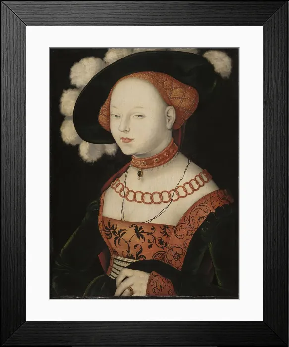 Framed Print : Portrait of a Lady, 1530. Creator: Hans Baldung Framed Print : Portrait of a Lady, 1530. Creator: Hans Baldung