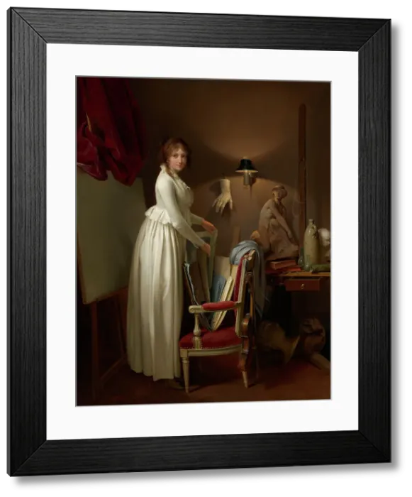Framed Print : The Artist's Wife In His Studio, c1795-99. Creator: Louis Leopold Boilly Framed Print : The Artist's Wife In His Studio, c1795-99. Creator: Louis Leopold Boilly