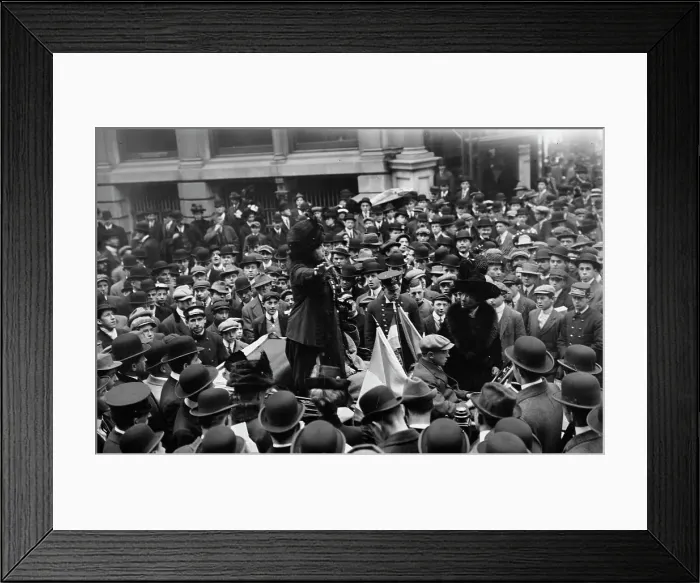 Framed Print : Mrs. H.S. Blatch in Wall St. between c1910 and c1915. Creator: Bain News Service Framed Print : Mrs. H.S. Blatch in Wall St. between c1910 and c1915. Creator: Bain News Service