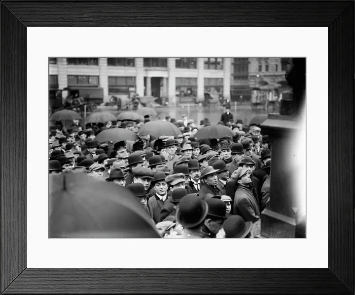 Framed Print : N.Y. - Lawrence strike meeting, (1912?). Creator: Bain News Service Framed Print : N.Y. - Lawrence strike meeting, (1912?). Creator: Bain News Service