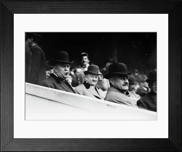 Framed Print : Ban Johnson, Garry Herrman, Thos. Lynch, World Series N.Y. 1911. Creator: Bain News Service Framed Print : Ban Johnson, Garry Herrman, Thos. Lynch, World Series N.Y. 1911. Creator: Bain News Service