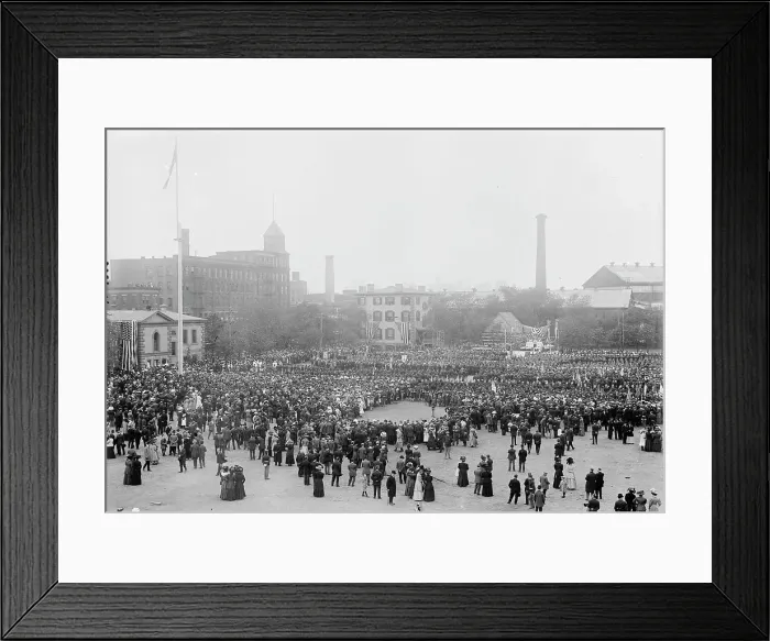 Framed Print : Field Mass - B'k'n Navy Yard, between c1910 and c1915. Creator: Bain News Service Framed Print : Field Mass - B'k'n Navy Yard, between c1910 and c1915. Creator: Bain News Service