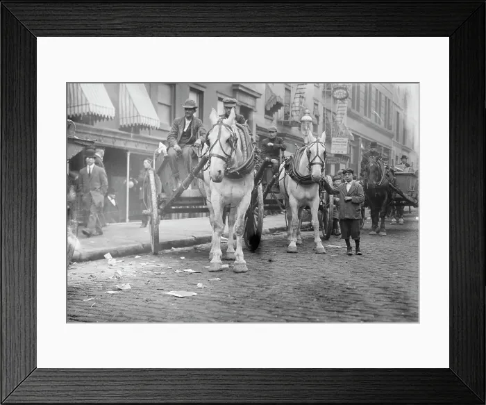 Framed Print : Breaking garbage strike at $5 day, 1911. Creator: Bain News Service