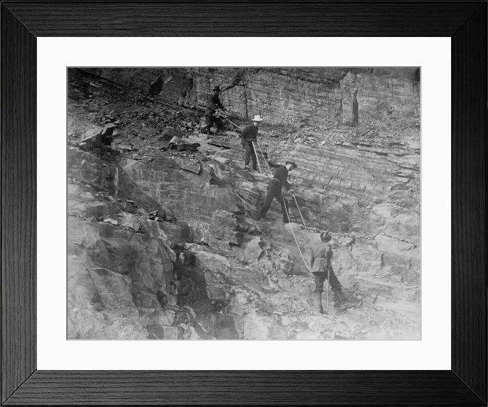Framed Print : Swiss guides on Canadian Pacific Rd. between c1910 and c1915. Creator: Bain News Service Framed Print : Swiss guides on Canadian Pacific Rd. between c1910 and c1915. Creator: Bain News Service
