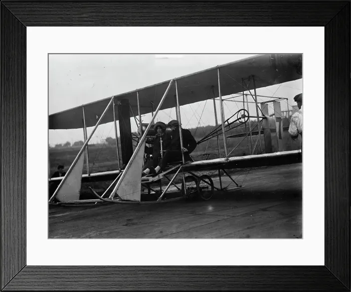 Framed Print : Sopwith & Mrs. Chudoba, woman passenger, 1911. Creator: Bain News Service Framed Print : Sopwith & Mrs. Chudoba, woman passenger, 1911. Creator: Bain News Service