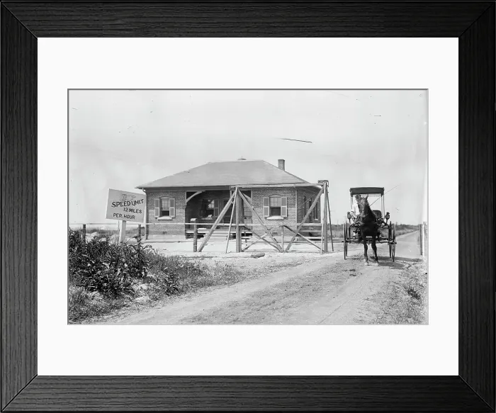 Framed Print : Entrance to proving ground, Sandy Hook, between c1910 and c1915. Creator: Bain News Service Framed Print : Entrance to proving ground, Sandy Hook, between c1910 and c1915. Creator: Bain News Service