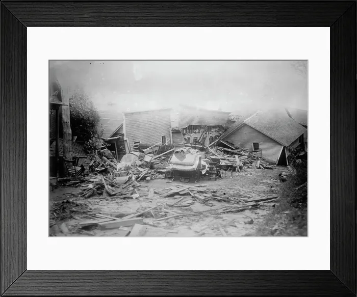Framed Print : Austin / Dam Flood, wreck of School House, between c1910 and c1915. Creator: Bain News Service Framed Print : Austin / Dam Flood, wreck of School House, between c1910 and c1915. Creator: Bain News Service