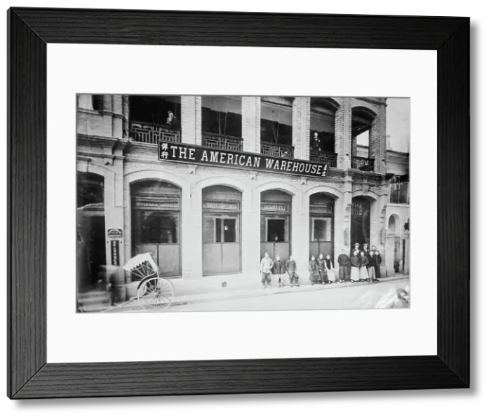 Framed Print : American Warehouse, Hankow, China, between c1910 and c1915. Creator: Bain News Service Framed Print : American Warehouse, Hankow, China, between c1910 and c1915. Creator: Bain News Service