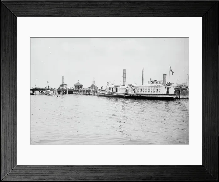 Framed Print : Plague Ship, which carries suspects to Hoffman Island, between c1910 and c1915. Creator: Bain News Service Framed Print : Plague Ship, which carries suspects to Hoffman Island, between c1910 and c1915. Creator: Bain News Service