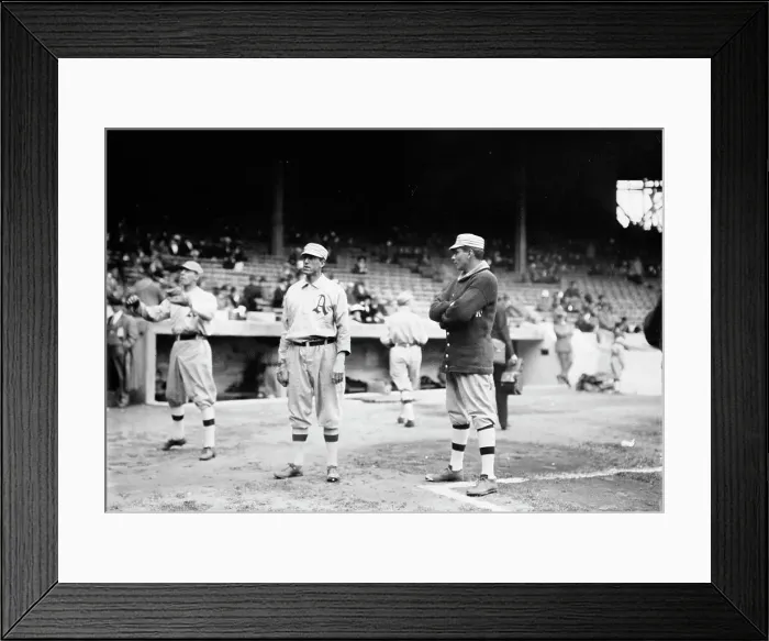 Framed Print : Eddie Plank & Chief Bender, Philadelphia, AL (baseball), 1911. Creator: Bain News Service Framed Print : Eddie Plank & Chief Bender, Philadelphia, AL (baseball), 1911. Creator: Bain News Service