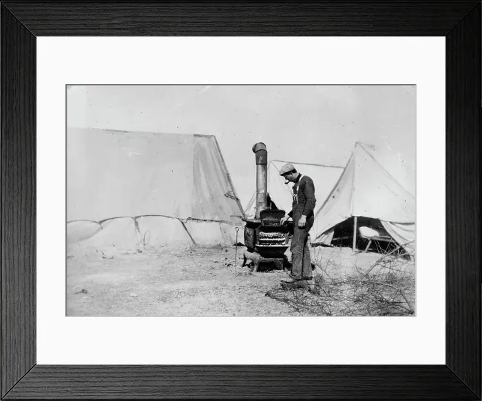 Framed Print : In Superior Camp - Mine strike, Pennsylvania, between c1910 and c1915. Creator: Bain News Service Framed Print : In Superior Camp - Mine strike, Pennsylvania, between c1910 and c1915. Creator: Bain News Service