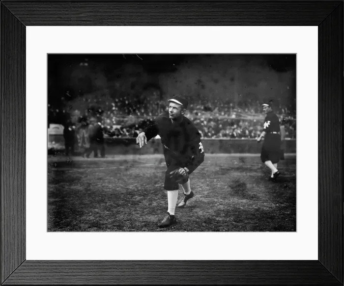 Framed Print : Christy Mathewson, New York, NL - World Series warm up (baseball), 1911. Creator: Bain News Service Framed Print : Christy Mathewson, New York, NL - World Series warm up (baseball), 1911. Creator: Bain News Service
