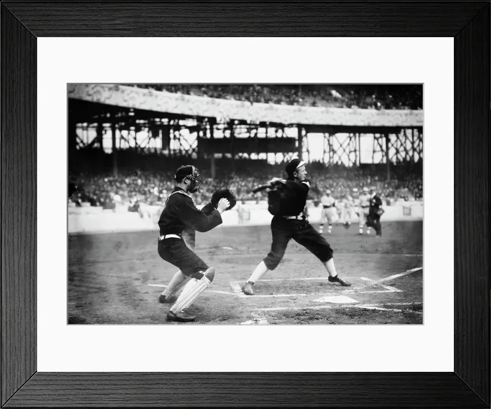 Framed Print : Christy Mathewson, New York, NL - World Series batting practice (baseball), 1911. Creator: Bain News Service Framed Print : Christy Mathewson, New York, NL - World Series batting practice (baseball), 1911. Creator: Bain News Service