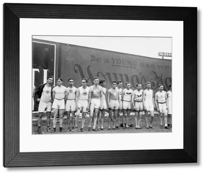 Framed Print : Send off of Olympic Athletes, 1912. Creator: Bain News Service Framed Print : Send off of Olympic Athletes, 1912. Creator: Bain News Service