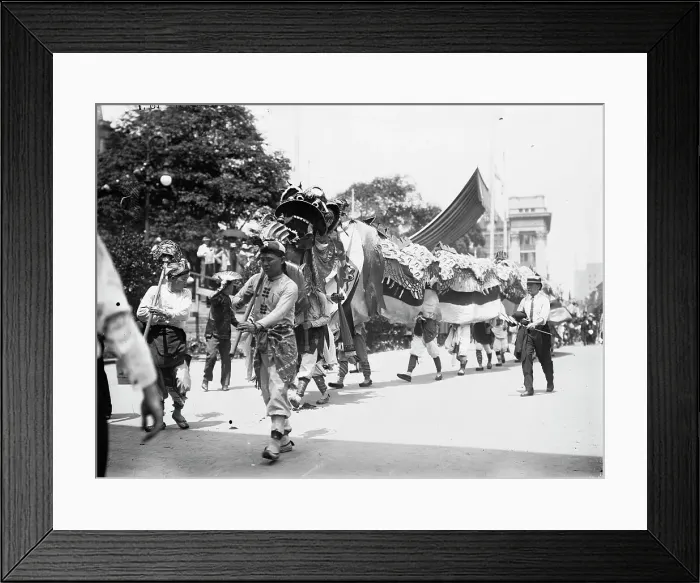 Framed Print : China in N.Y. 4th of July Parade, between c1910 and c1915. Creator: Bain News Service Framed Print : China in N.Y. 4th of July Parade, between c1910 and c1915. Creator: Bain News Service