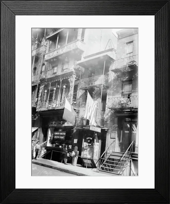 Framed Print : Chinese revolutionary hdqrts. and flags, between c1910 and c1915. Creator: Bain News Service Framed Print : Chinese revolutionary hdqrts. and flags, between c1910 and c1915. Creator: Bain News Service