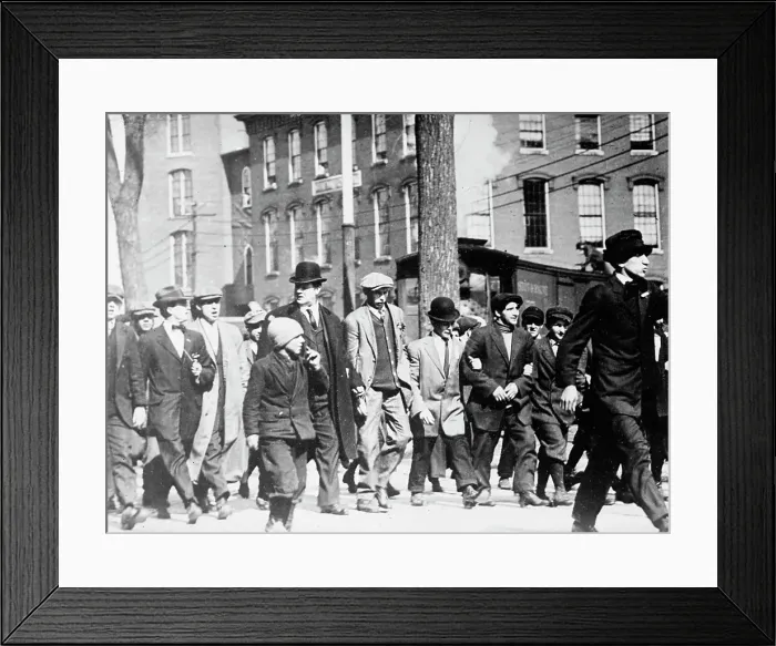 Framed Print : W.D. Haywood leads Lowell strike parade, 1912. Creator: Bain News Service Framed Print : W.D. Haywood leads Lowell strike parade, 1912. Creator: Bain News Service