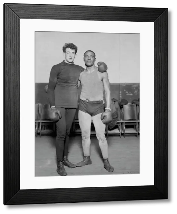 Framed Print : Tom Kennedy and Joe Jeanette, between c1910 and c1915. Creator: Bain News Service Framed Print : Tom Kennedy and Joe Jeanette, between c1910 and c1915. Creator: Bain News Service