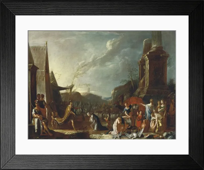 Framed Print : Solomon and the Queen of Sheba, 1639. Creator: Johann Heinrich Schonfeld Framed Print : Solomon and the Queen of Sheba, 1639. Creator: Johann Heinrich Schonfeld