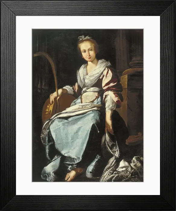 Framed Print : Saint Cecilia, 1625. Creator: Workshop of Bernardo Strozzi Framed Print : Saint Cecilia, 1625. Creator: Workshop of Bernardo Strozzi
