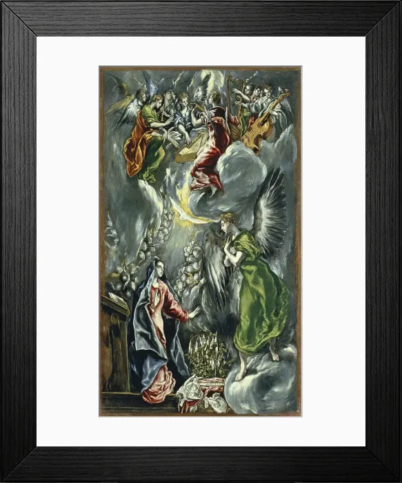 Framed Print : The Annunciation, 1596. Creator: El Greco Framed Print : The Annunciation, 1596. Creator: El Greco
