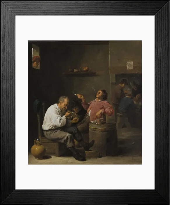 Framed Print : Smokers in an Interior, 1637. Creator: David Teniers II Framed Print : Smokers in an Interior, 1637. Creator: David Teniers II