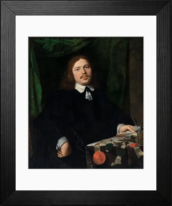 Framed Print : Portrait of a Man with Documents, 1655. Creator: Bartholomeus van der Helst Framed Print : Portrait of a Man with Documents, 1655. Creator: Bartholomeus van der Helst