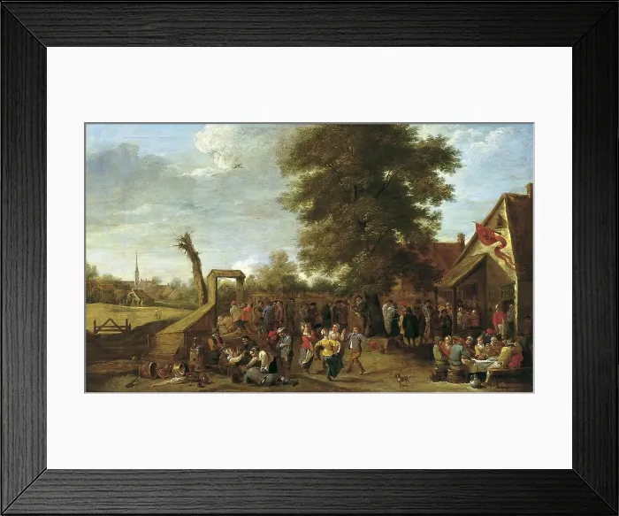 Framed Print : The Village Fête, 1650. Creator: David Teniers II Framed Print : The Village Fête, 1650. Creator: David Teniers II