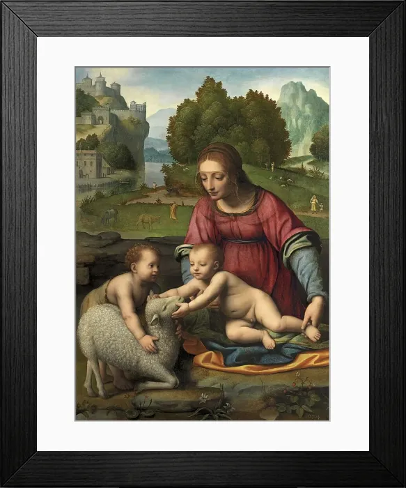 Framed Print : Virgin and Child with the Infant Saint John the Baptist, 1523. Creator: Bernardino Luini Framed Print : Virgin and Child with the Infant Saint John the Baptist, 1523. Creator: Bernardino Luini