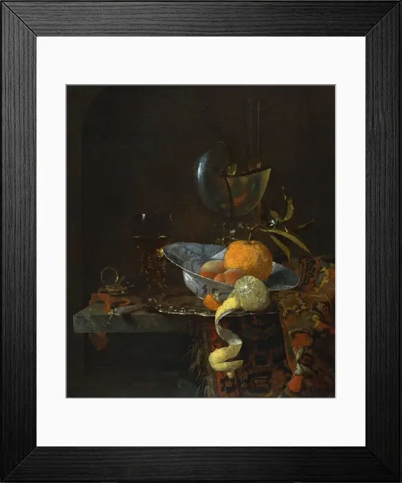 Framed Print : Still Life with porcelain Bowl and Nautilus Cup, 1660. Creator: Willem Kalf Framed Print : Still Life with porcelain Bowl and Nautilus Cup, 1660. Creator: Willem Kalf
