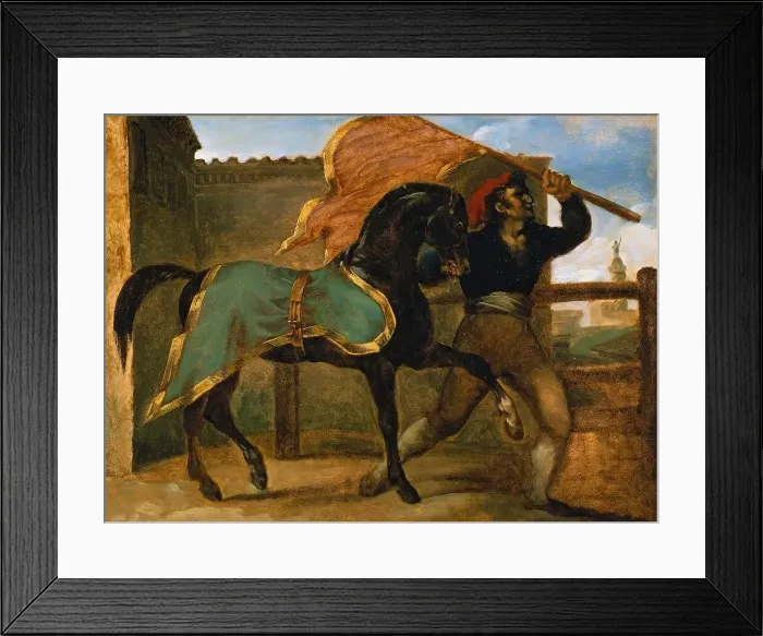Framed Print : Horse Race, 1817. Creator: Theodore Gericault Framed Print : Horse Race, 1817. Creator: Theodore Gericault