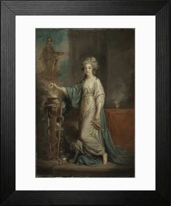 Framed Print : Portrait of a Lady as a Vestal Virgin, c1780s. Creator: Angelica Kauffman Framed Print : Portrait of a Lady as a Vestal Virgin, c1780s. Creator: Angelica Kauffman