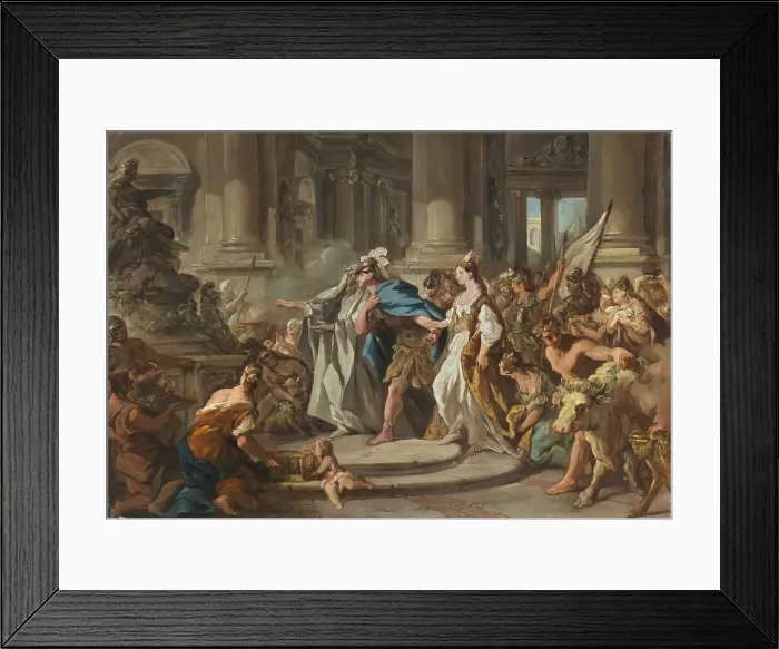 Framed Print : Jason and Medeain the temple of Jupiter, 1745. Creator: Jean Francois de Troy Framed Print : Jason and Medeain the temple of Jupiter, 1745. Creator: Jean Francois de Troy