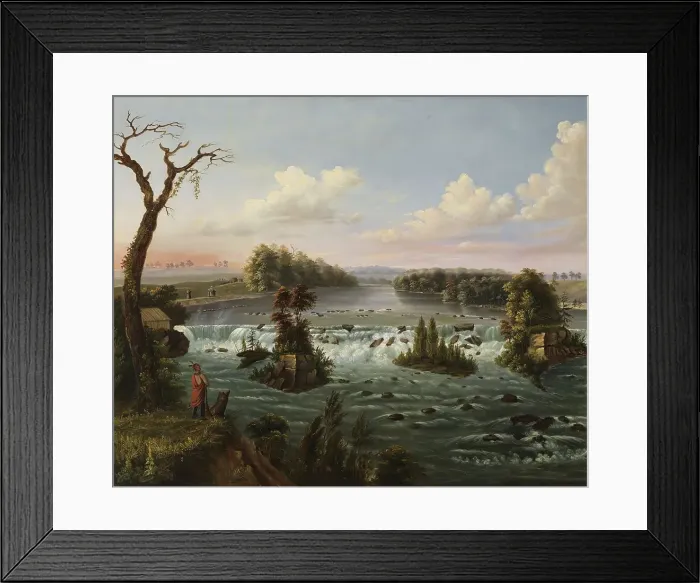 Framed Print : Falls of Saint Anthony, Upper Mississippi, 1847. Creator: Henry Lewis Framed Print : Falls of Saint Anthony, Upper Mississippi, 1847. Creator: Henry Lewis
