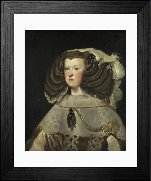 Framed Print : Portrait of Mariana of Austria, Queen of Spain, 1655. Creator: Diego Velasquez Framed Print : Portrait of Mariana of Austria, Queen of Spain, 1655. Creator: Diego Velasquez