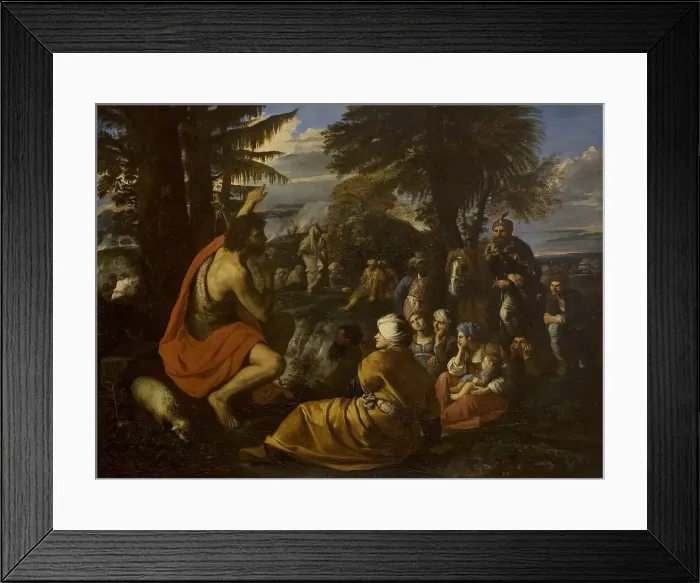 Framed Print : Saint John the Baptist Preaching in the Desert, 1650. Creator: Pier Francesco Mola Framed Print : Saint John the Baptist Preaching in the Desert, 1650. Creator: Pier Francesco Mola