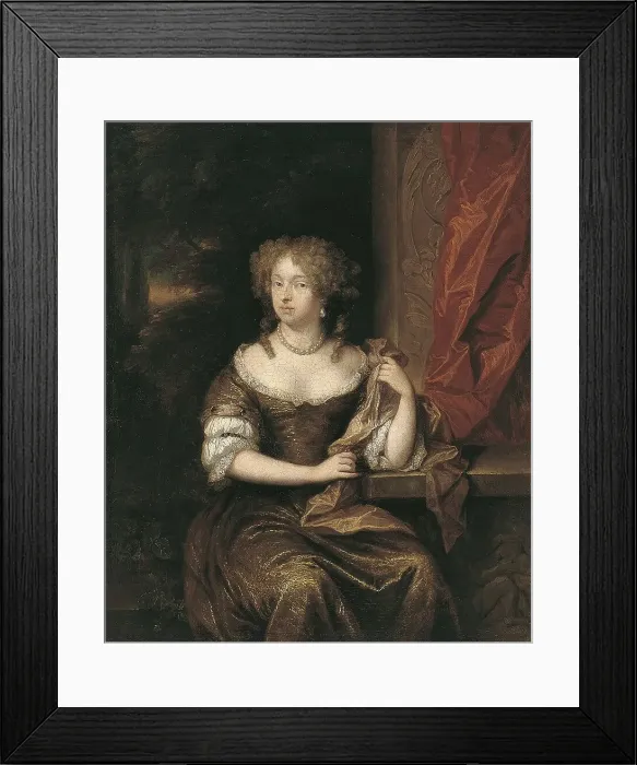 Framed Print : Portrait of a Lady, 1676. Creator: Gaspar Netscher Framed Print : Portrait of a Lady, 1676. Creator: Gaspar Netscher
