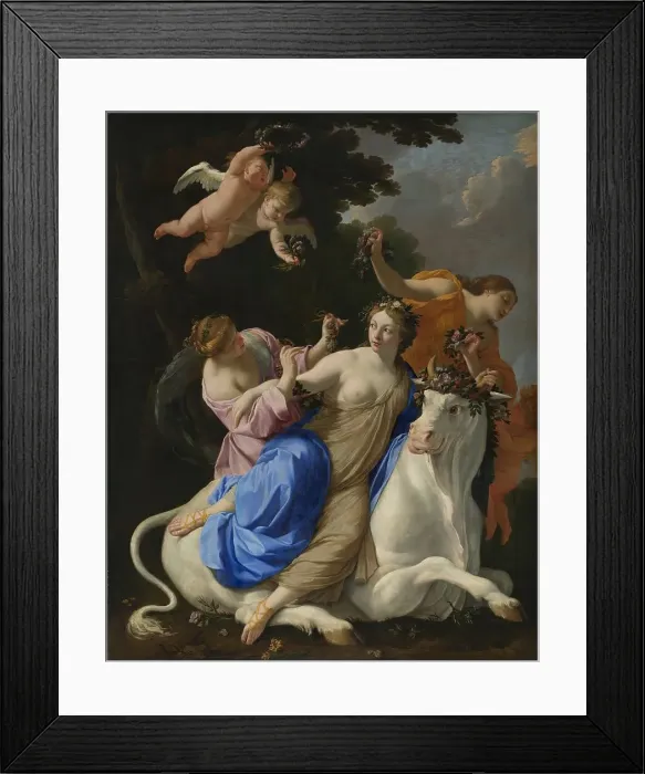 Framed Print : The Rape of Europa, 1640. Creator: Simon Vouet Framed Print : The Rape of Europa, 1640. Creator: Simon Vouet