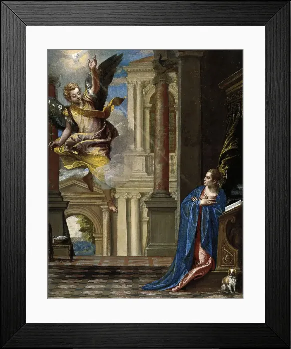 Framed Print : The Annunciation, 1580. Creator: Paolo Veronese Framed Print : The Annunciation, 1580. Creator: Paolo Veronese