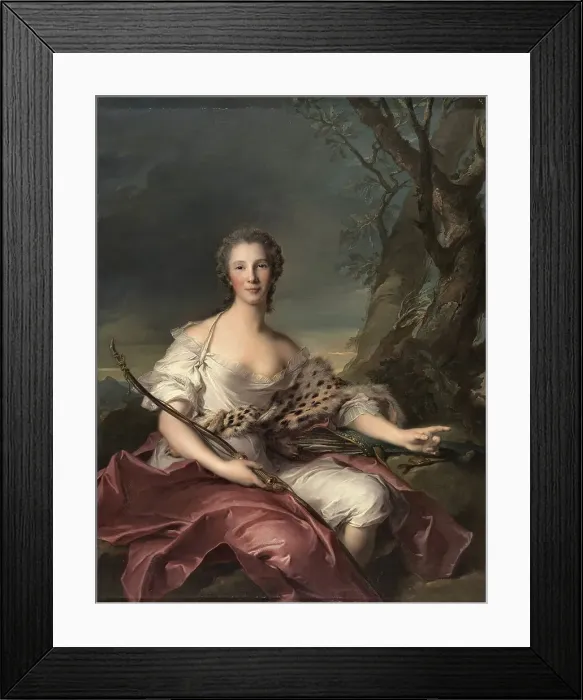 Framed Print : Portrait of Madame Bouret as Diana, 1745. Creator: Jean-Marc Nattier Framed Print : Portrait of Madame Bouret as Diana, 1745. Creator: Jean-Marc Nattier