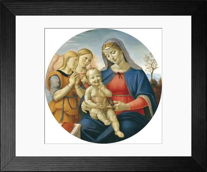 Framed Print : The Virgin and Child with Angels, 1500. Creator: Piero di Cosimo Framed Print : The Virgin and Child with Angels, 1500. Creator: Piero di Cosimo