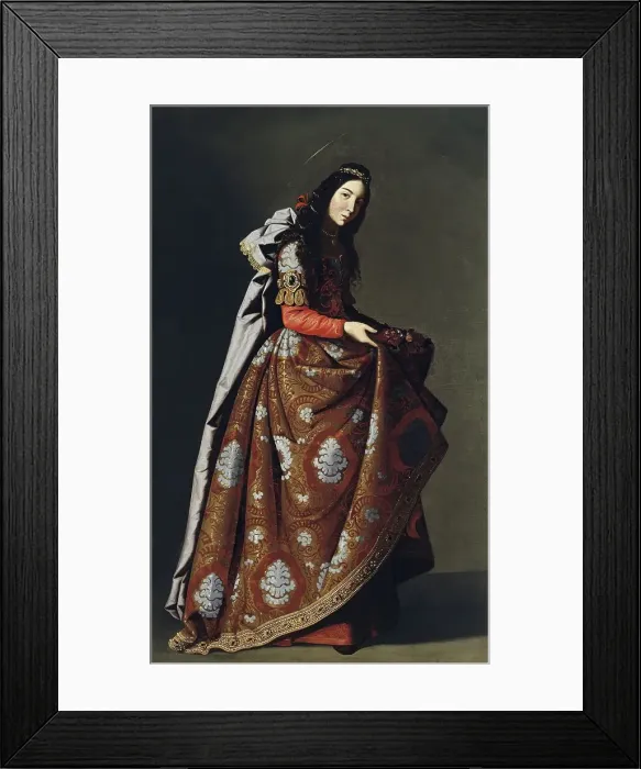 Framed Print : Saint Casilda, 1630. Creator: Francisco de Zurbaran Framed Print : Saint Casilda, 1630. Creator: Francisco de Zurbaran