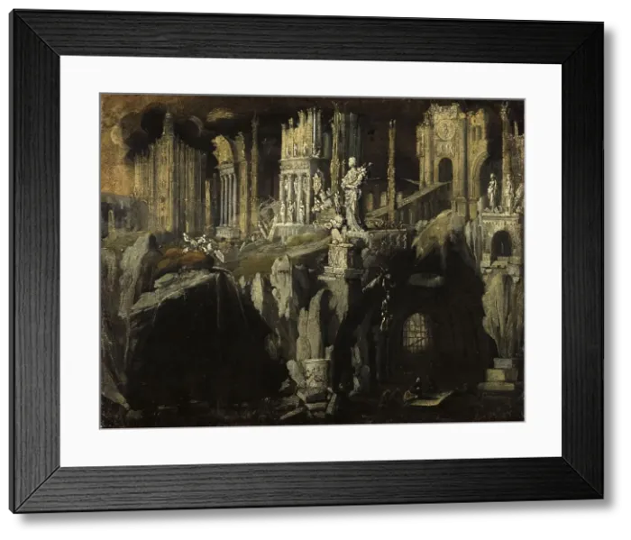 Framed Print : Daniel in the Lion's Den, 1624. Creator: Francois de Nome Framed Print : Daniel in the Lion's Den, 1624. Creator: Francois de Nome