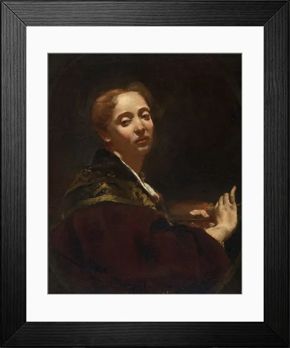 Framed Print : Portrait of Giulia Lama, 1715. Creator: Giovanni Battista Piazzetta Framed Print : Portrait of Giulia Lama, 1715. Creator: Giovanni Battista Piazzetta