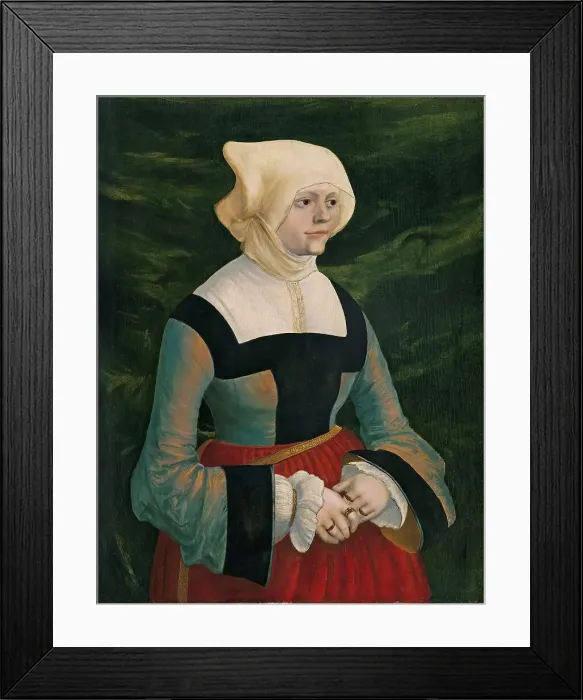 Framed Print : Portrait of a young Woman, 1522. Creator: Albrecht Altdorfer Framed Print : Portrait of a young Woman, 1522. Creator: Albrecht Altdorfer