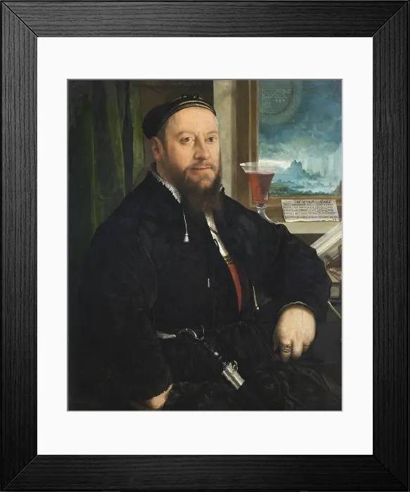 Framed Print : Portrait of Matthäus Schwarz, 1542. Creator: Christoph Amberger Framed Print : Portrait of Matthäus Schwarz, 1542. Creator: Christoph Amberger