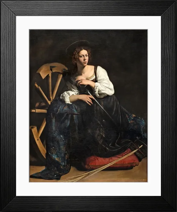 Framed Print : Saint Catherine of Alexandria, 1598. Creator: Michelangelo Caravaggio Framed Print : Saint Catherine of Alexandria, 1598. Creator: Michelangelo Caravaggio